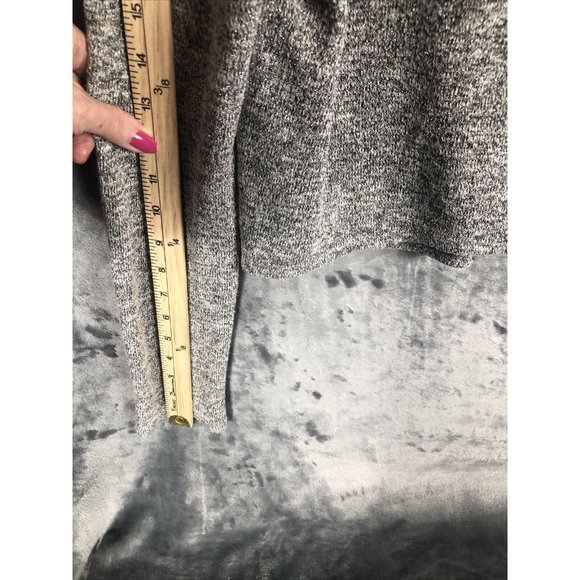 White House Black Market Women’s Sweater Gray Metallic Cowl Neck - Picture 13 of 14